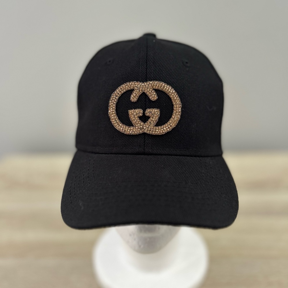 Handmade rhinestone GG hat!!